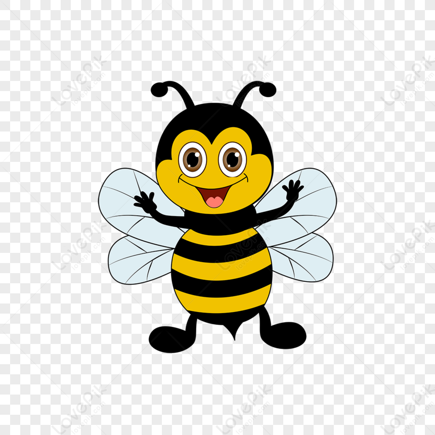 Bee Clipart Cartoon Bee Mascot Vector Illustration,cartoon ...