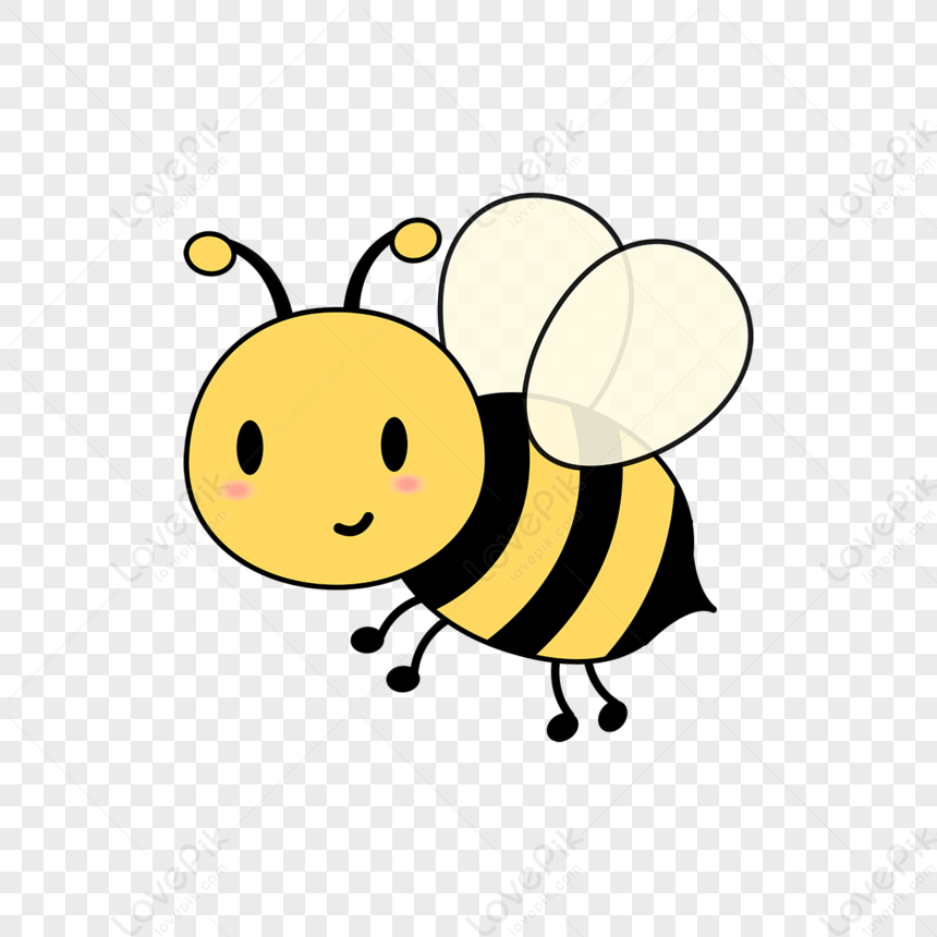 Bee Clipart Funny Cute Vector Cartoon Bee,insect,karikatur PNG ...