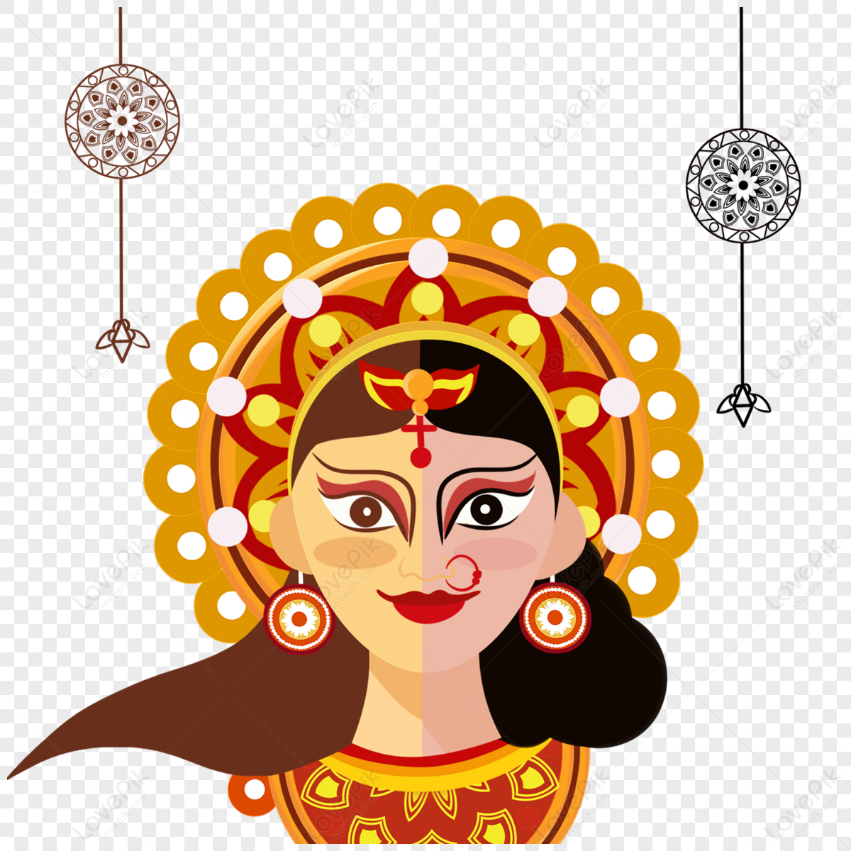 Goddess Durga PNG Images With Transparent Background | Free Download On ...