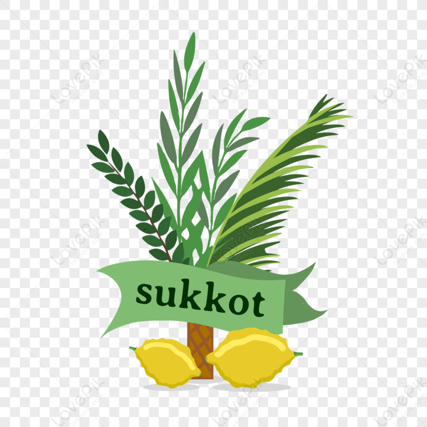 First Day Of Sukkot Handpainted Creative Wicker,date Palm Leaves,lemon