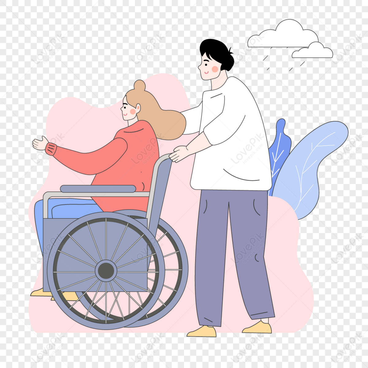 International Day Of Disabled Persons Hand Drawn Cartoon Illustration ...