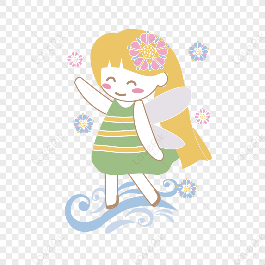 Svg Cartoon Happy Dancing Pure Girl,style,blond Hair Free PNG And ...