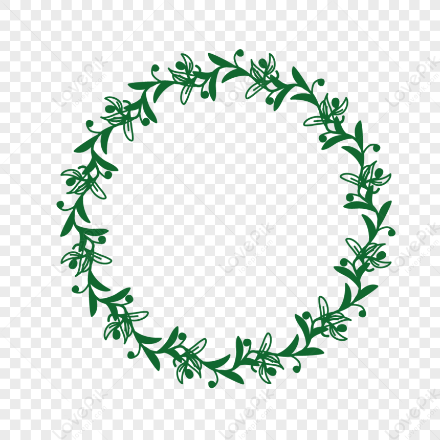 Svg Fresh Green Round Leaf Wreath PNG Hd Transparent Image And Clipart ...