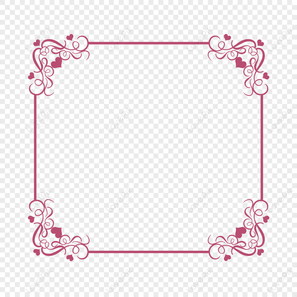 Pink Square Frame PNG Images With Transparent Background | Free ...