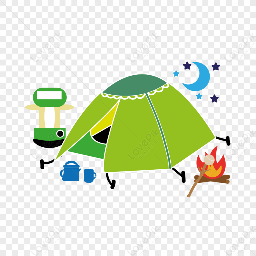 Svg Summer Outdoor Tent Campfire,summer Tents,bonfire,bag PNG Picture ...