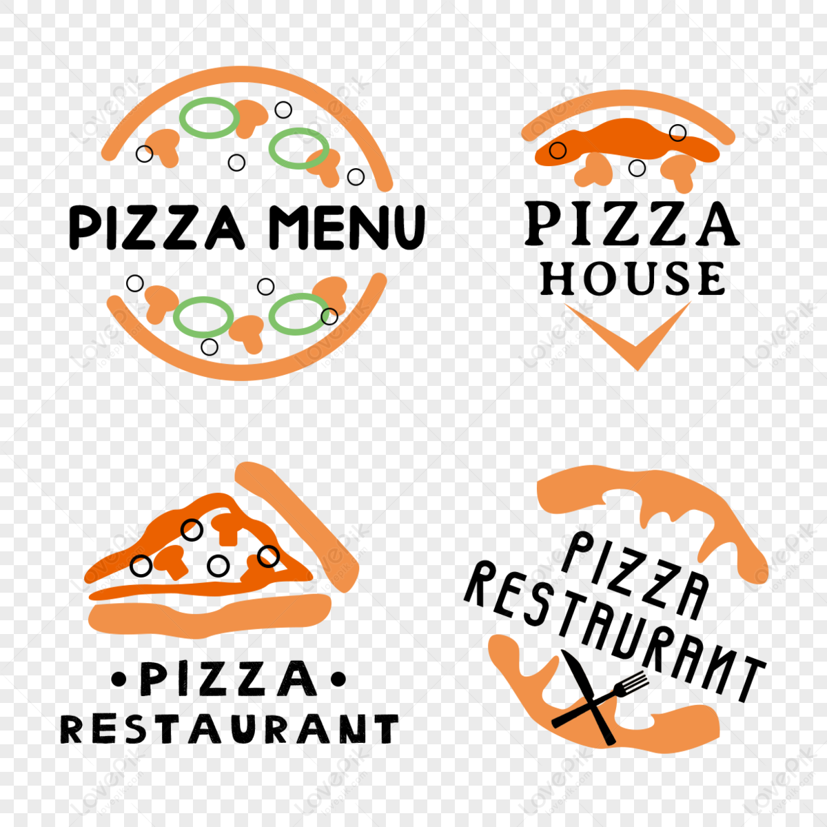 Abstract Minimalist Pizza Logo,bar,line,fresh PNG White Transparent And ...