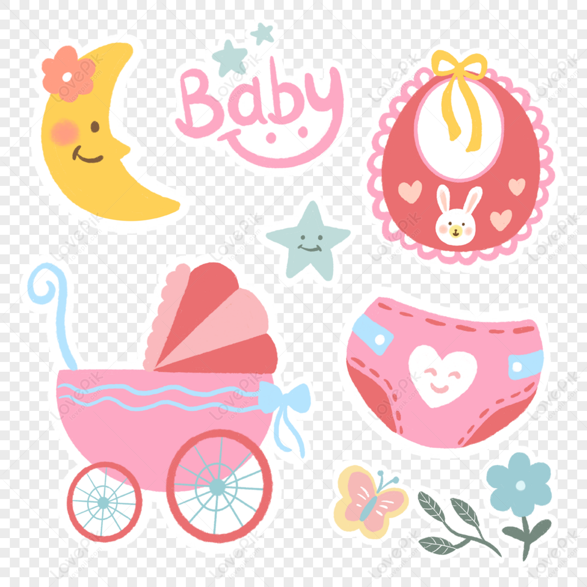 Baby Cute Sticker PNG Images With Transparent Background | Free ...