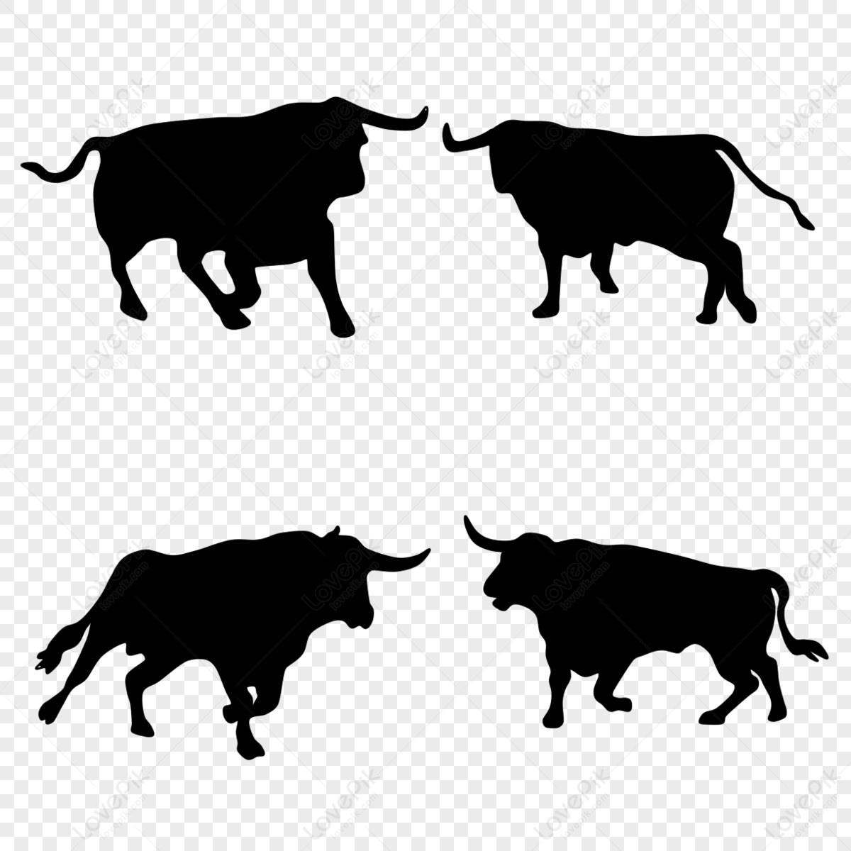 Bull Bullfight Ox Year Animal Silhouette,anime,bullfighting PNG Free ...