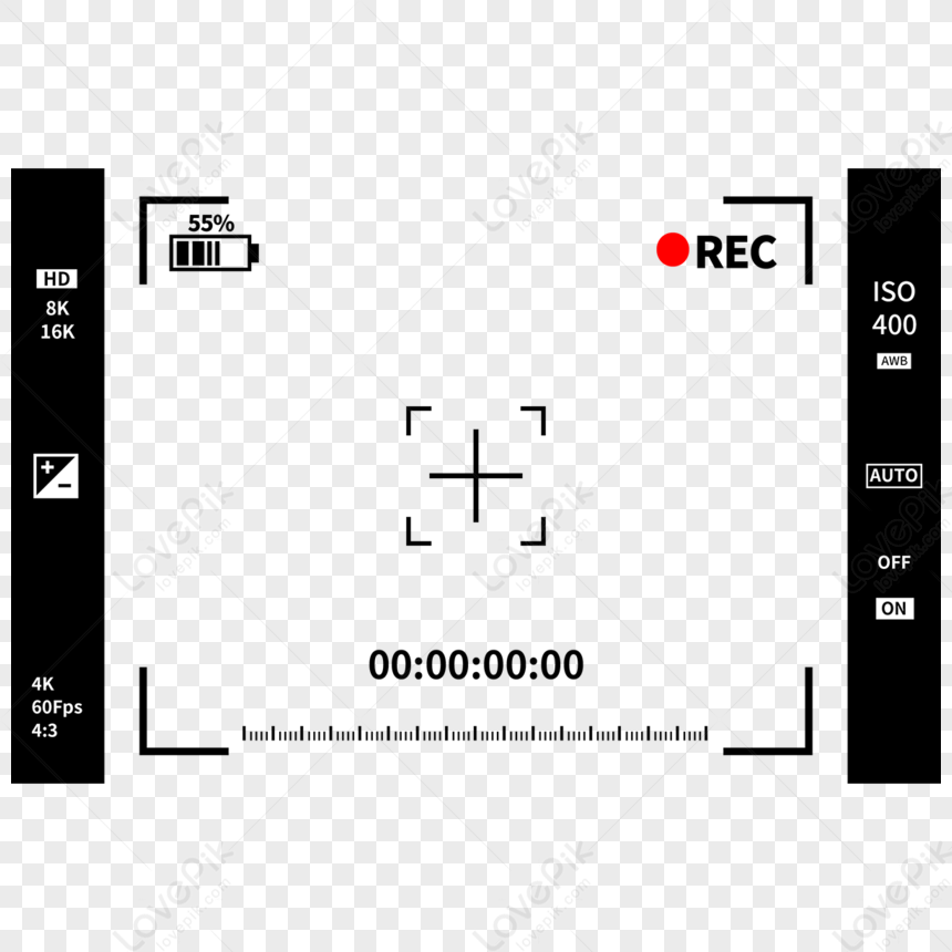 Moldura Do Visor Para Câmera Digital,moldura Digital,vetor Livre