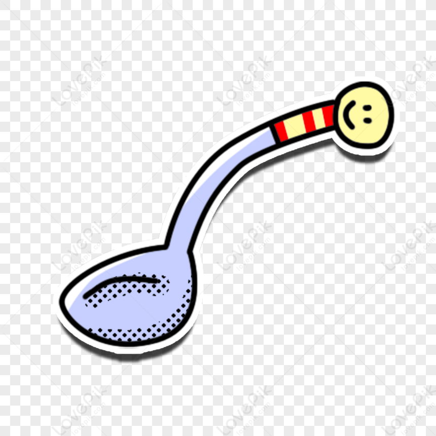 Cartoon Blue Spoon,child,tool,creativity PNG White Transparent And ...