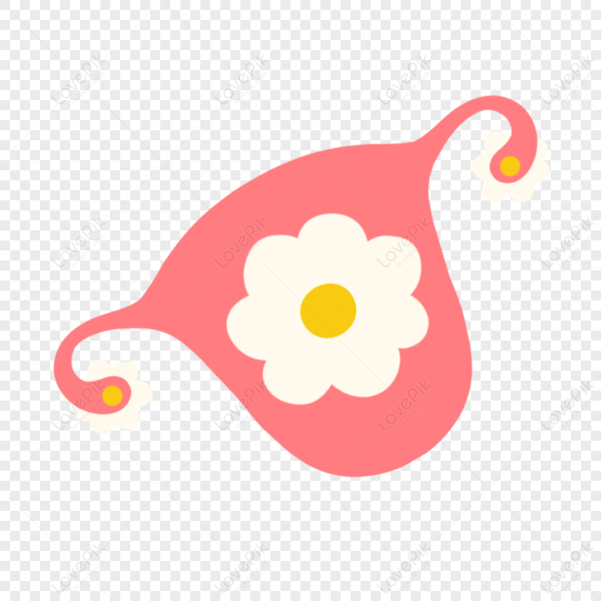 Cartoon Creative Element Female Uterus Shape,kid,organic PNG Free ...