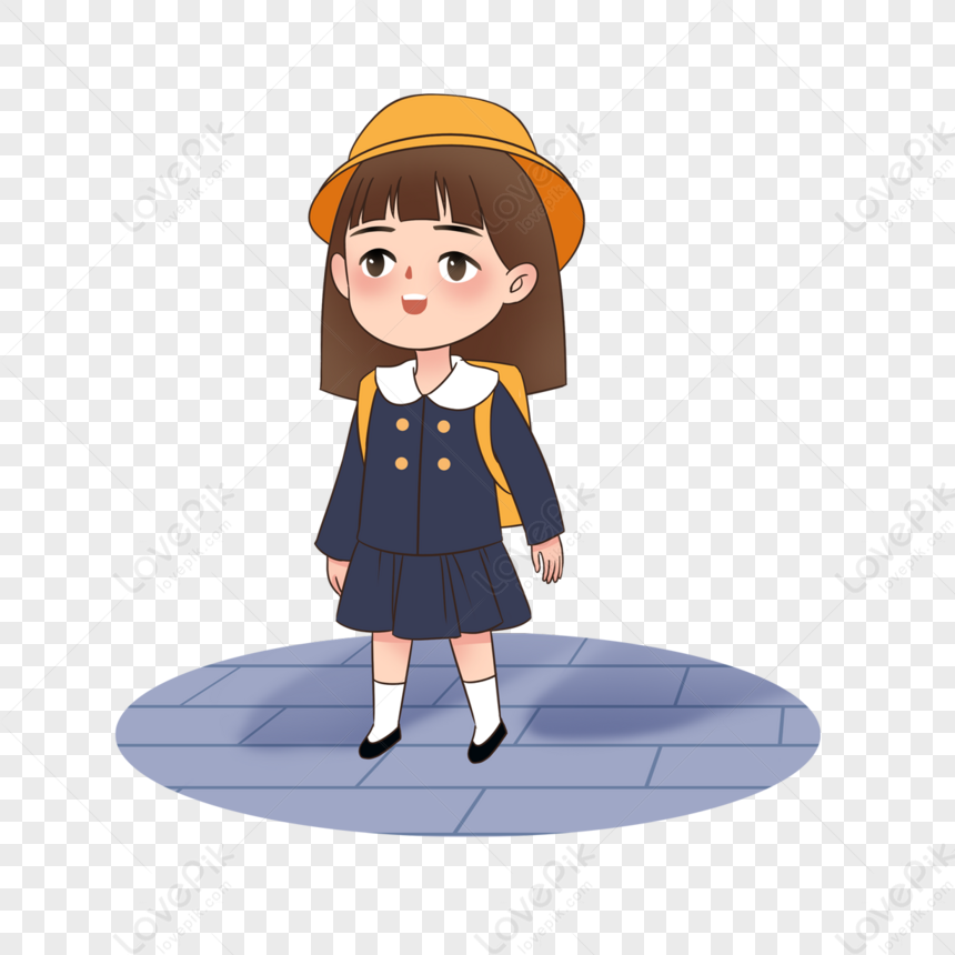 Cartoon Cute Character Japanese Student In School Uniform,characters ...