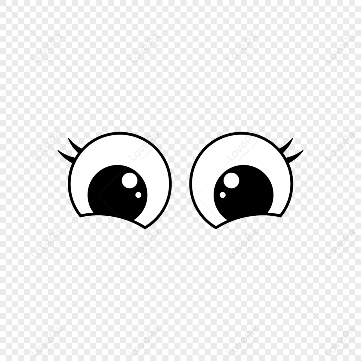 Cartoon cute round eyes material eyes clipart anime eyes,cartoon animal,eyeball png transparent background