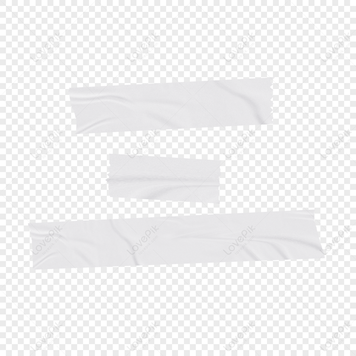 Cartoon White Cloth Strip Number Three,white Strips,strips PNG Free