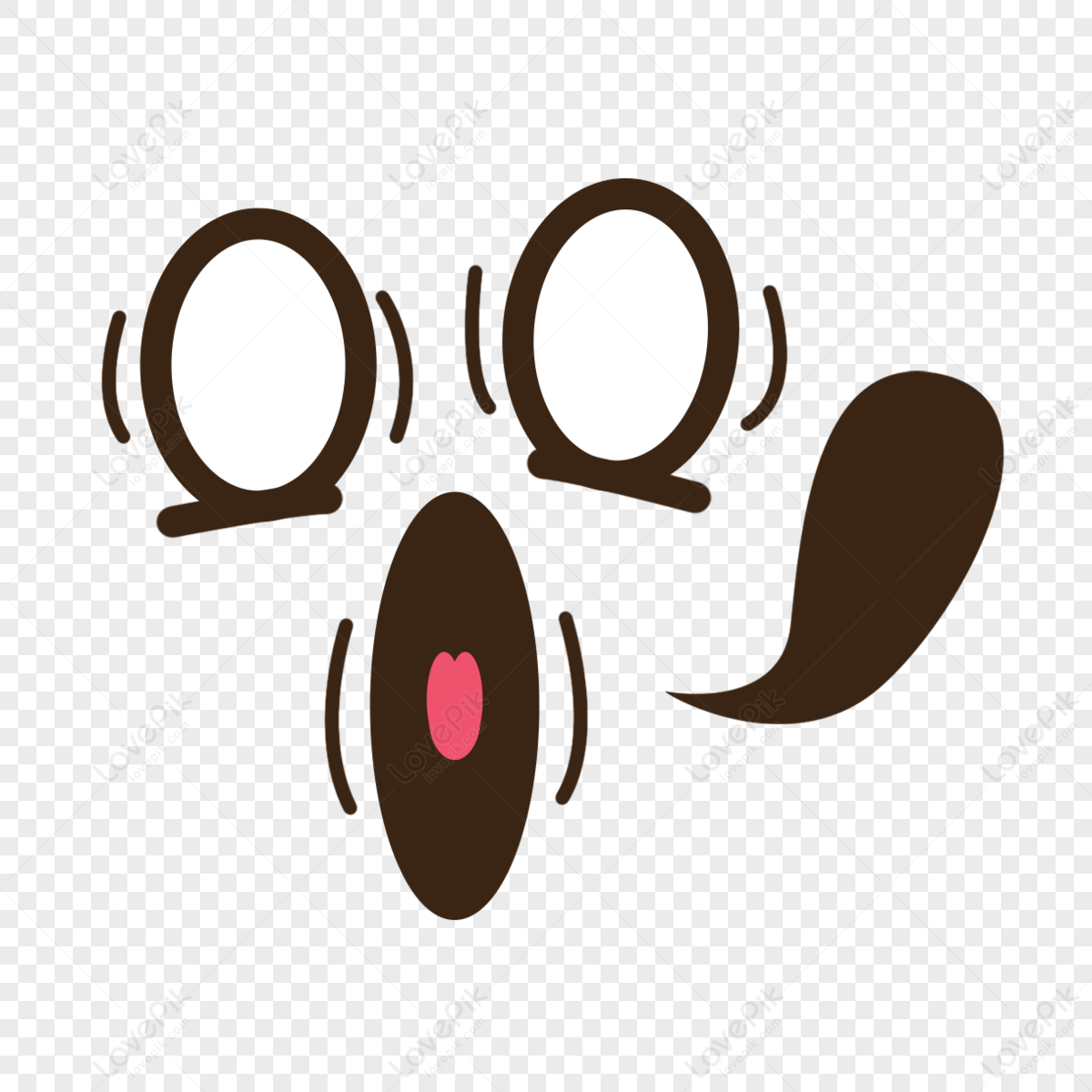 girl scared face cartoon cute 14320022 PNG