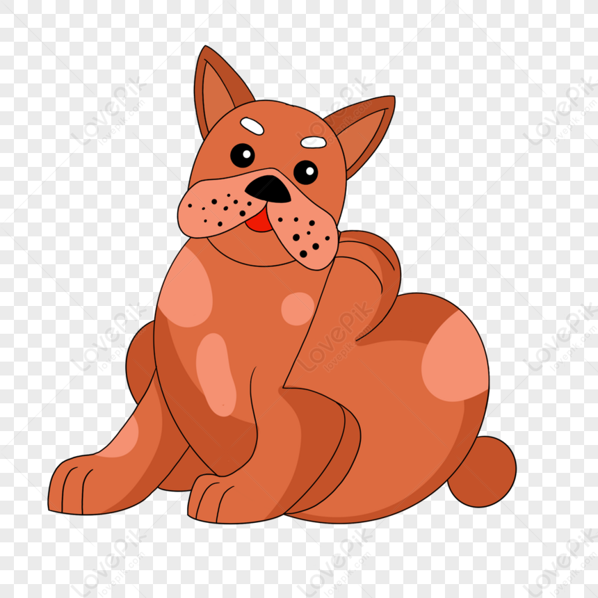 Hand Drawn Brown Puppy Clipart,cartoon,tails,ears PNG Image Free ...