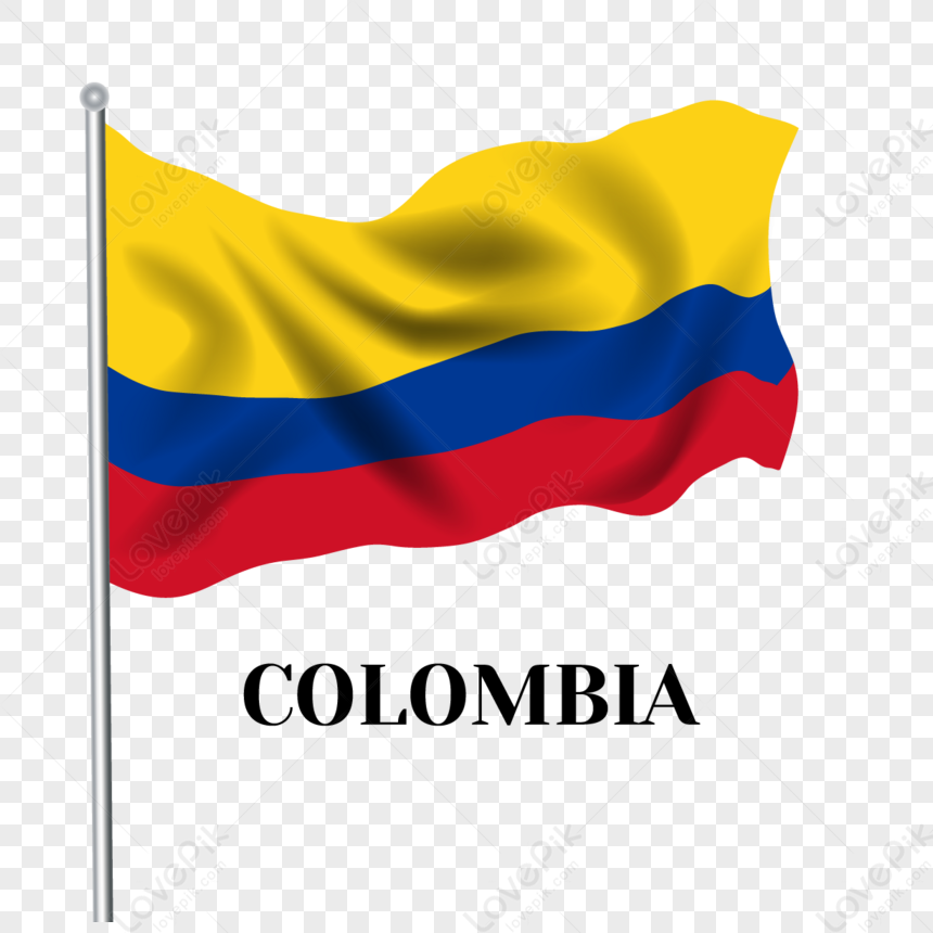 Hand Drawn Cartoon Colombian Flag,colombia National Independence Day ...