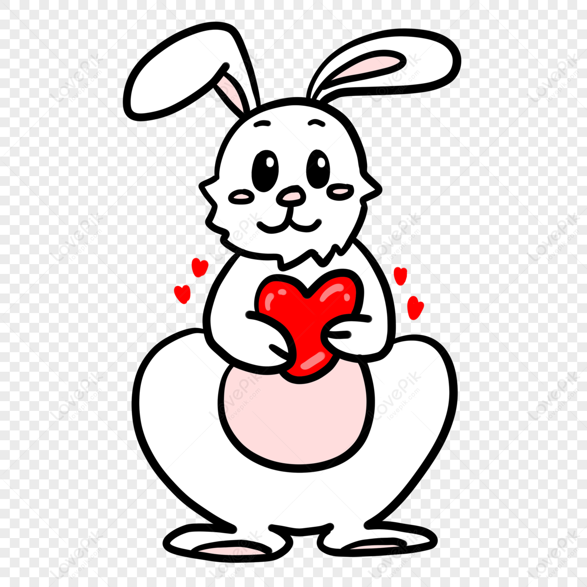 Cute Rabbits Clipart PNG Images With Transparent Background | Free ...