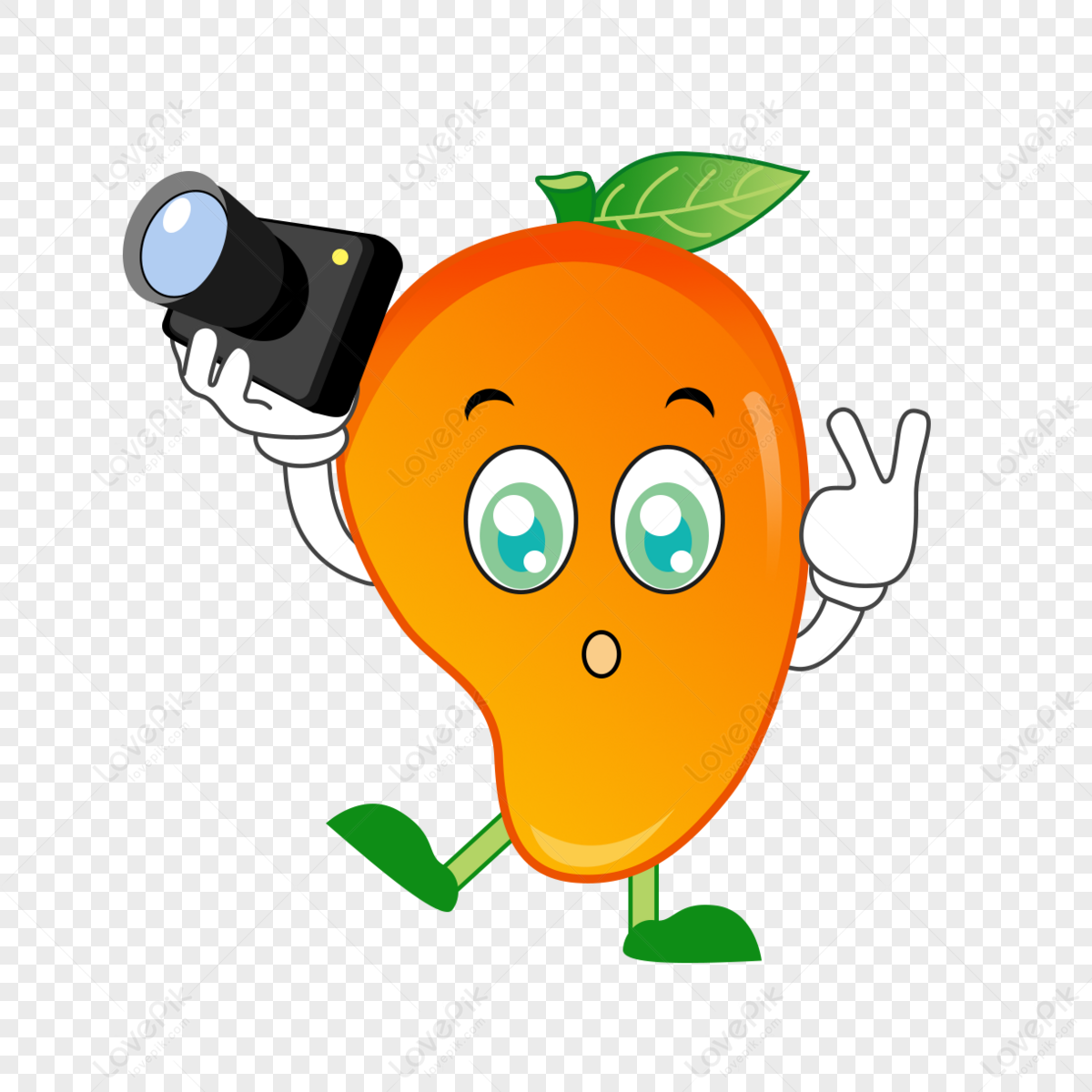 Orange cartoon <b>mango</b> photography clipart,camera,world photography day,photo...