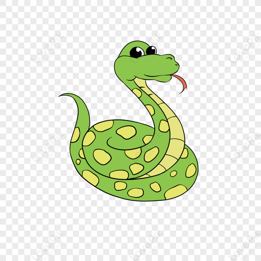 Snake Clipart Hand Drawn Cute Stickers,creative,cartoon Snake PNG Free ...