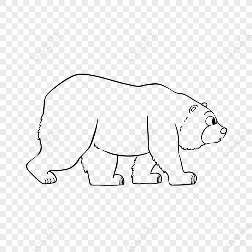 Bear Clipart Black And White Bear Clipart Black And White,line Draft ...