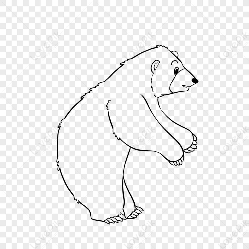 Bear Clipart Black And White Bear Clipart Black And White,line Draft ...