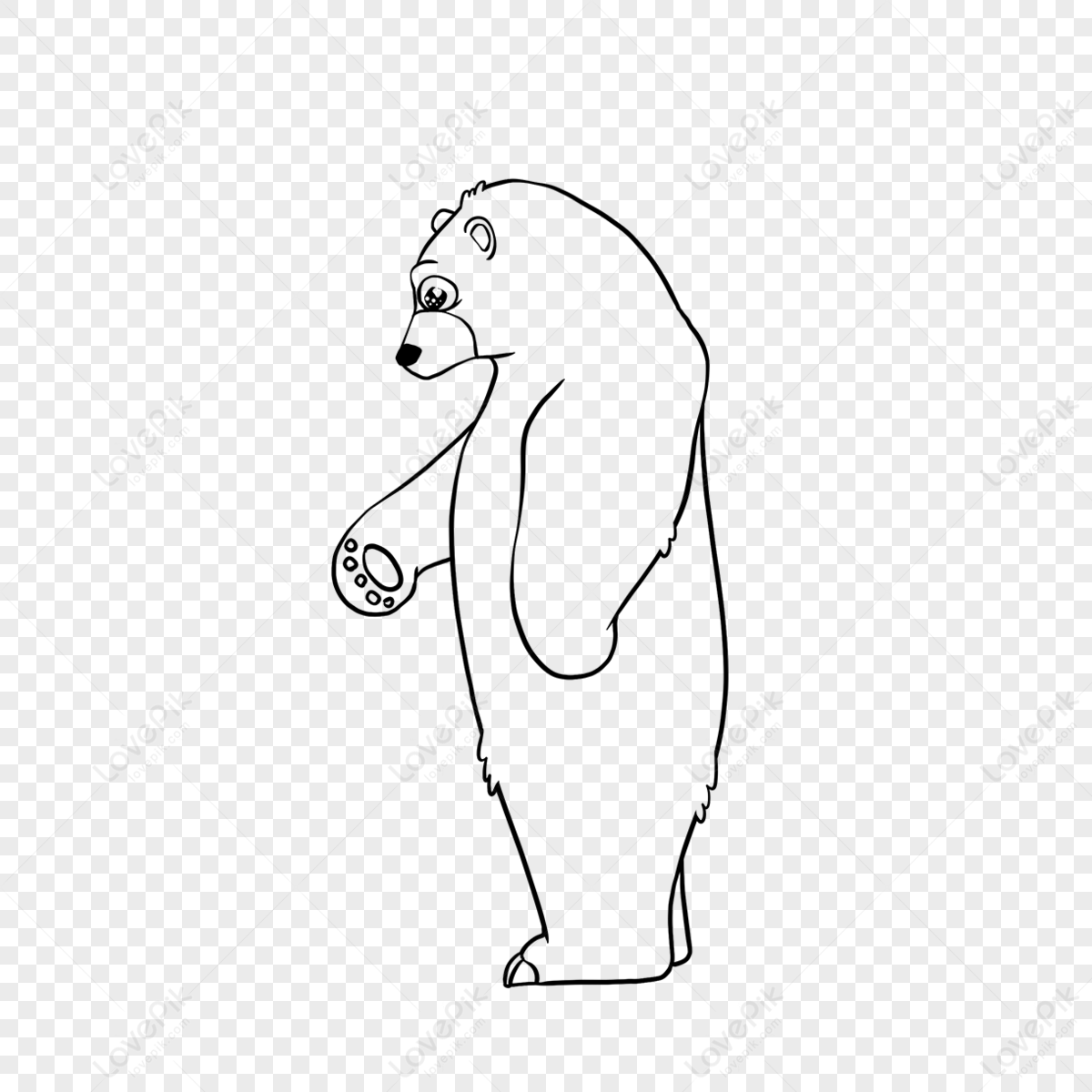 Bear Clipart Black And White Sellos Pantuflas De Pelu - vrogue.co