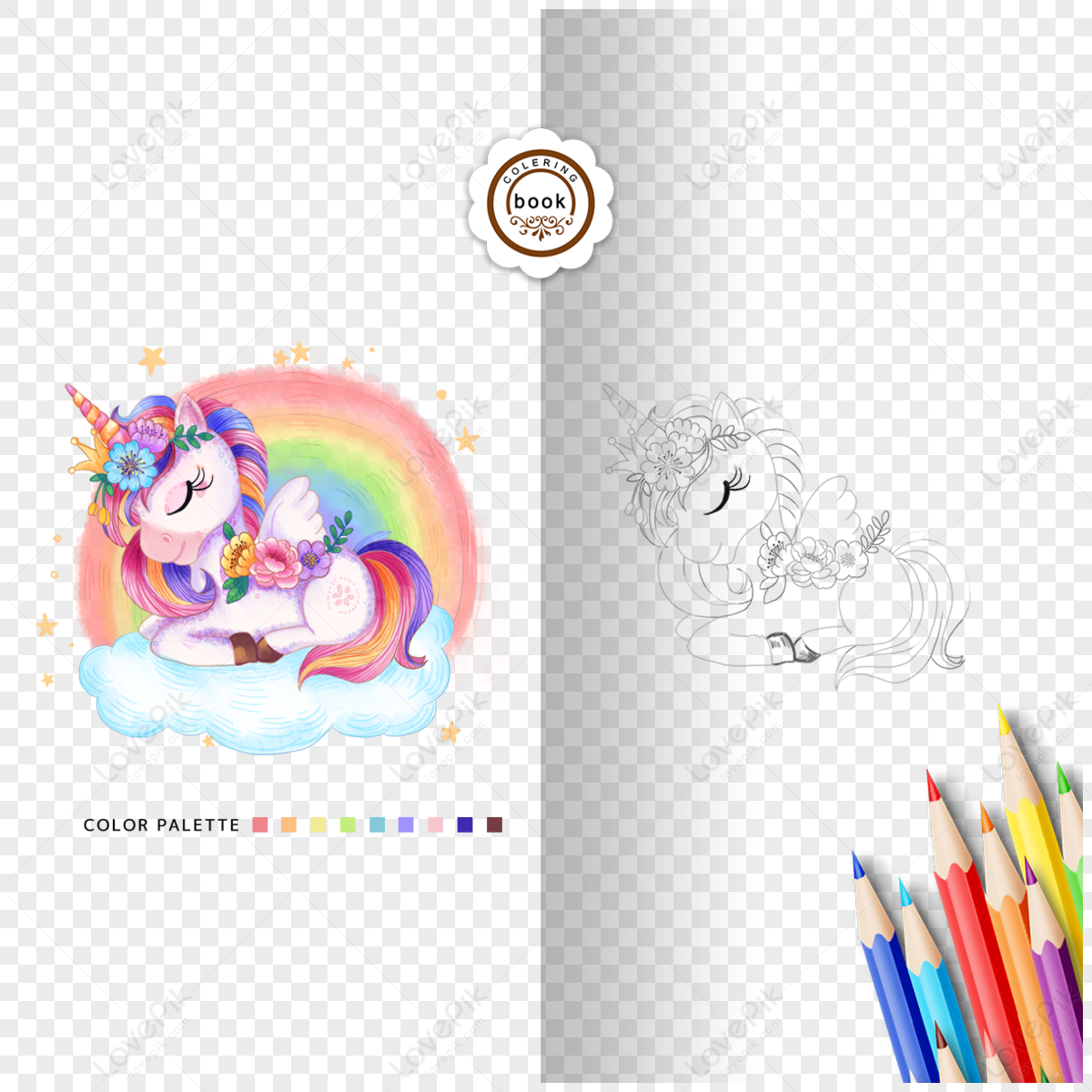 Trang Tô Màu Với Cầu Vồng Cho Trẻ Em Hình minh họa Sẵn có - Tải xuống Hình  ảnh Ngay bây giờ - Bút chì màu, Bức tranh - Sản phẩm nghệ