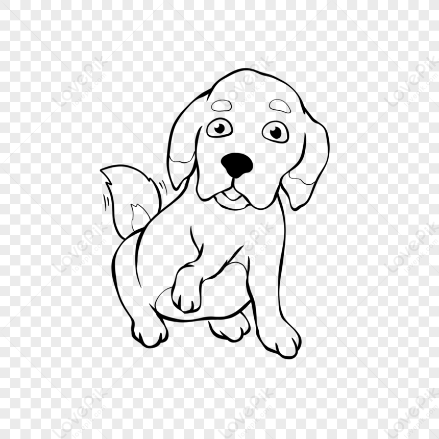 Photo de Chien Cliparts Noir Et Blanc Main Dessin Chien Style