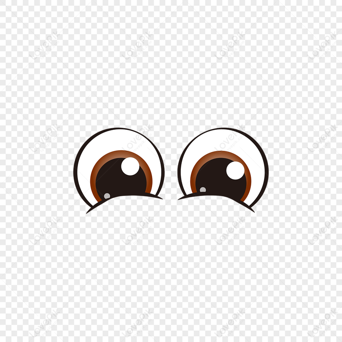 eyes clipart cartoon simple cute brown semicircle eyes anime eyes,cute and simple,animal eyes png white transparent