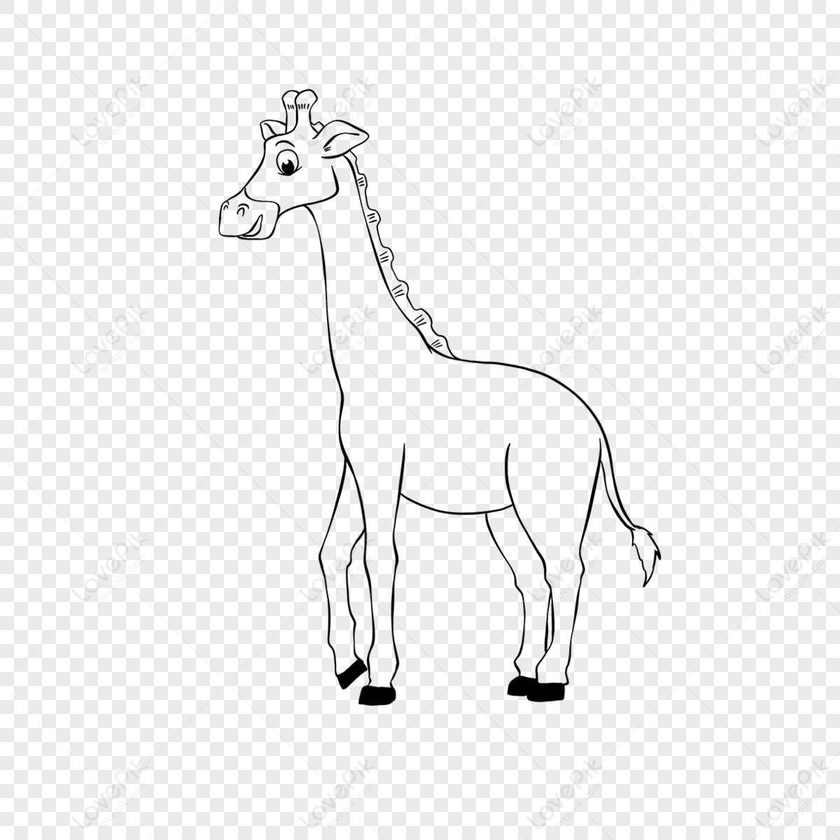 Giraffe Clipart Black And White Giraffe Lineart Giraf - vrogue.co