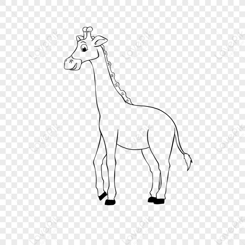 Photo de Girafe Clipart Noir Et Blanc Lineart Girafe Dessin Pour