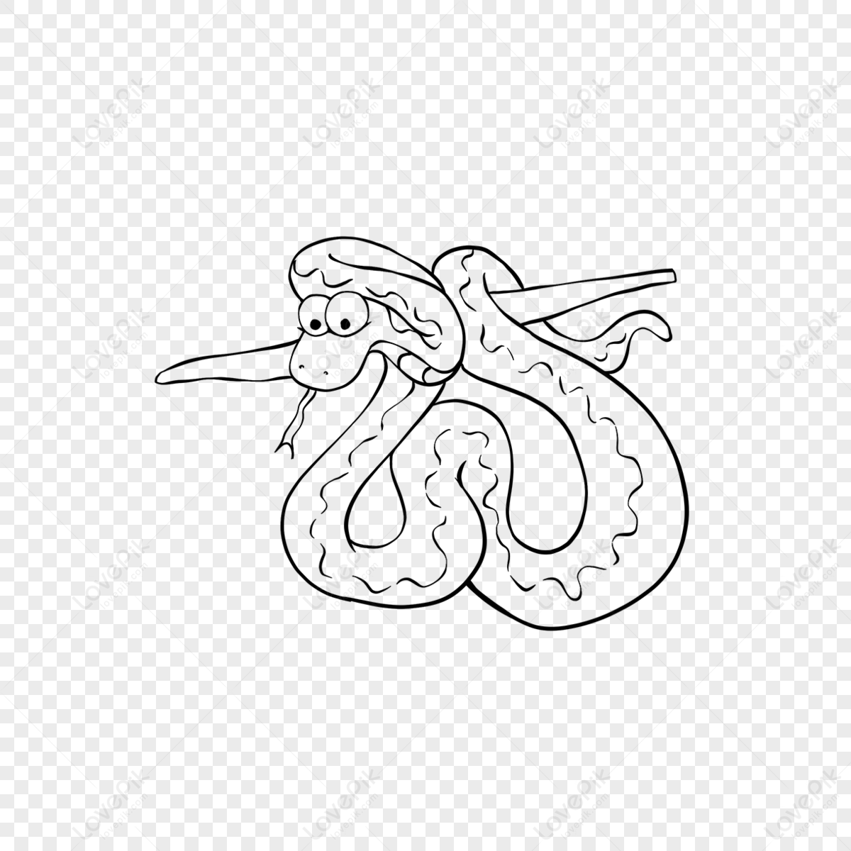 蛇的动画片黑白例证 库存例证. 插画 包括有 图画, 简单, 舌头, 草图, 向量, 乱画, 逗人喜爱 - 114307775