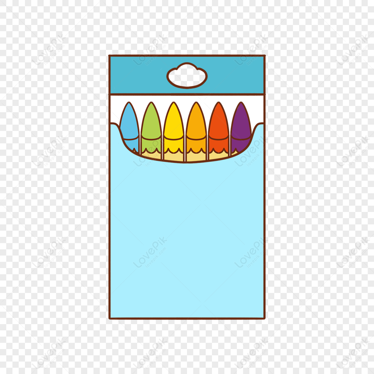 A Box Of Colorful Cartoon Crayons Clipart,orange,green PNG Picture And ...