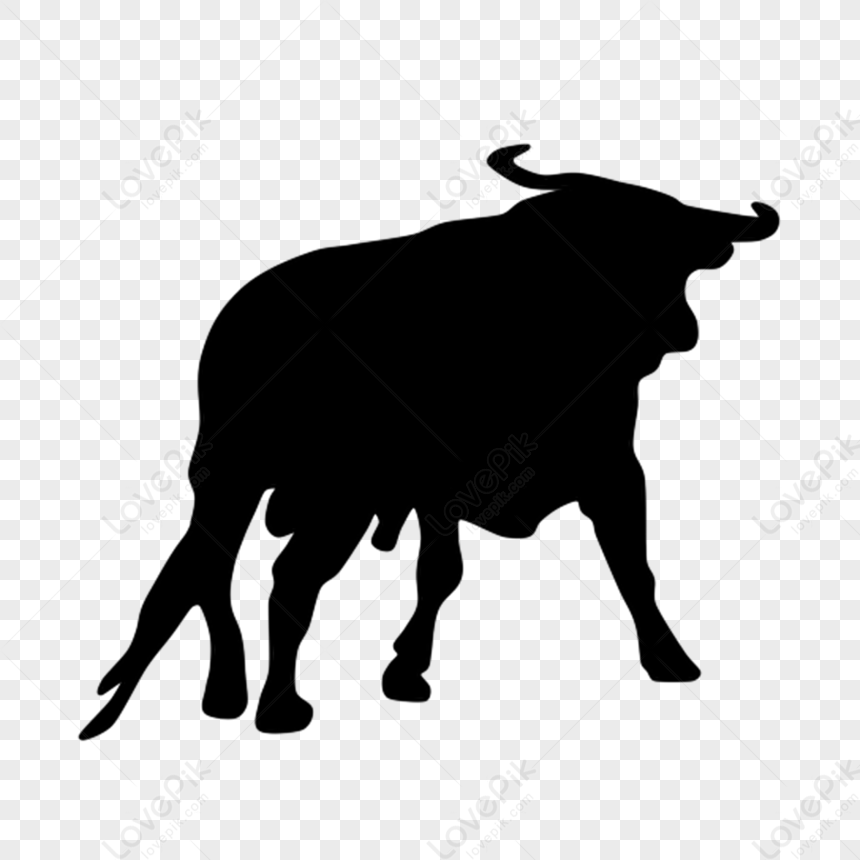 Black Bull Silhouette Bullfighting,cattle PNG Image Free Download And ...