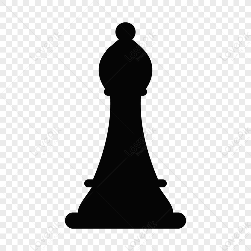 Cartoon Chess Bishop Silhouette,international Chess,black Free PNG And ...