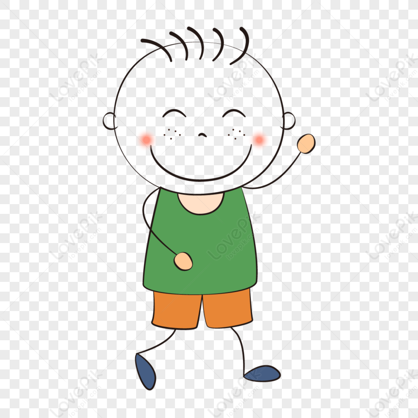 Cartoon Cute Boy In Green Blouse,the Boys,freckle Free PNG And Clipart ...