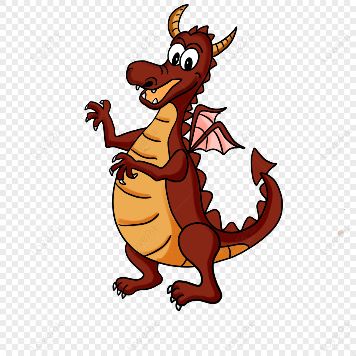 Cartoon Magical European Red Dragon Element,dinosaur,west Free PNG And ...