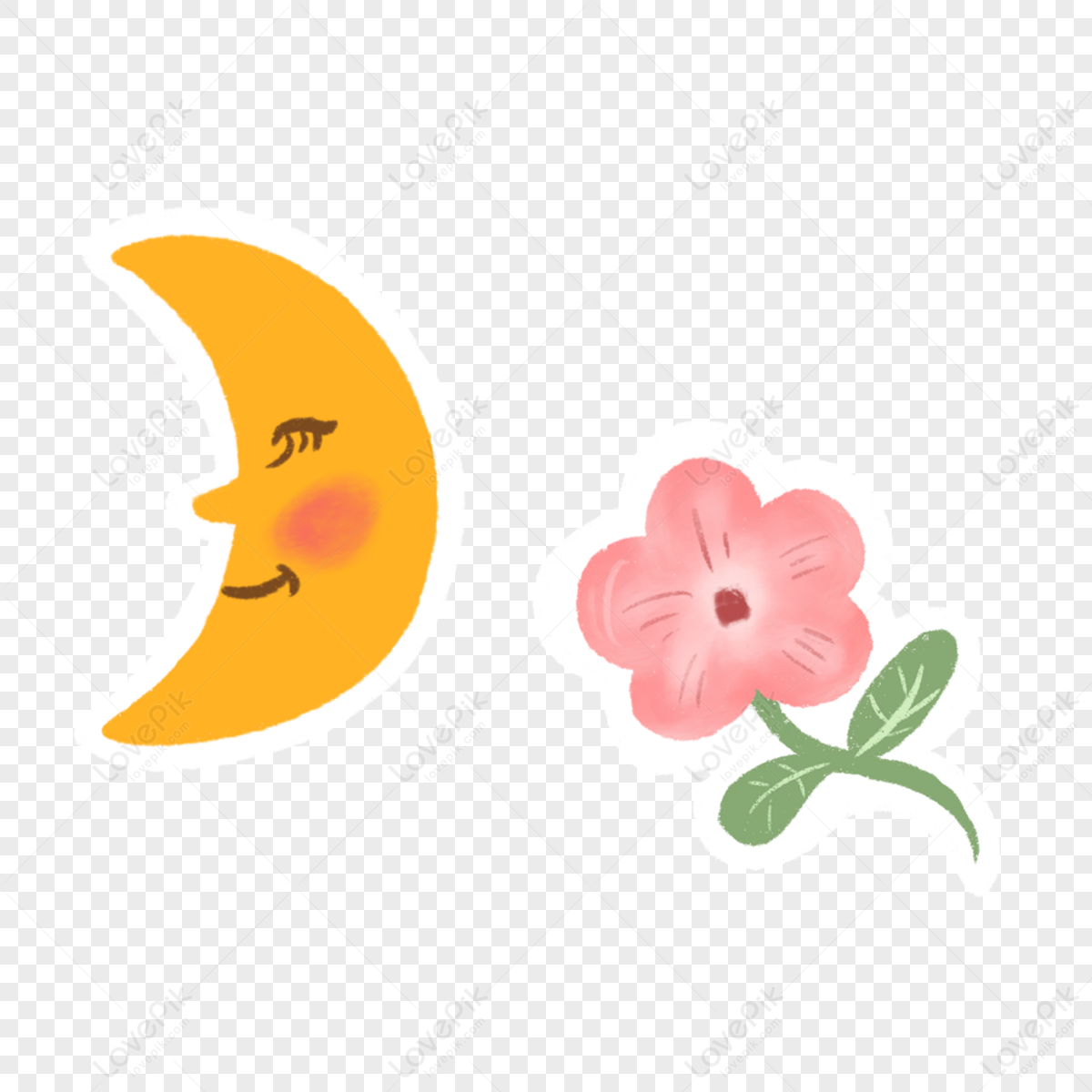 Flower Sticker PNG Image