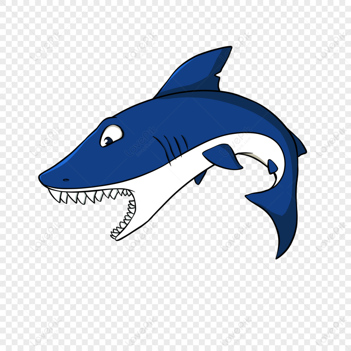 Cartoon Shark Clipart Hand Drawn Sea Animals,marine Animals,paint Hand 