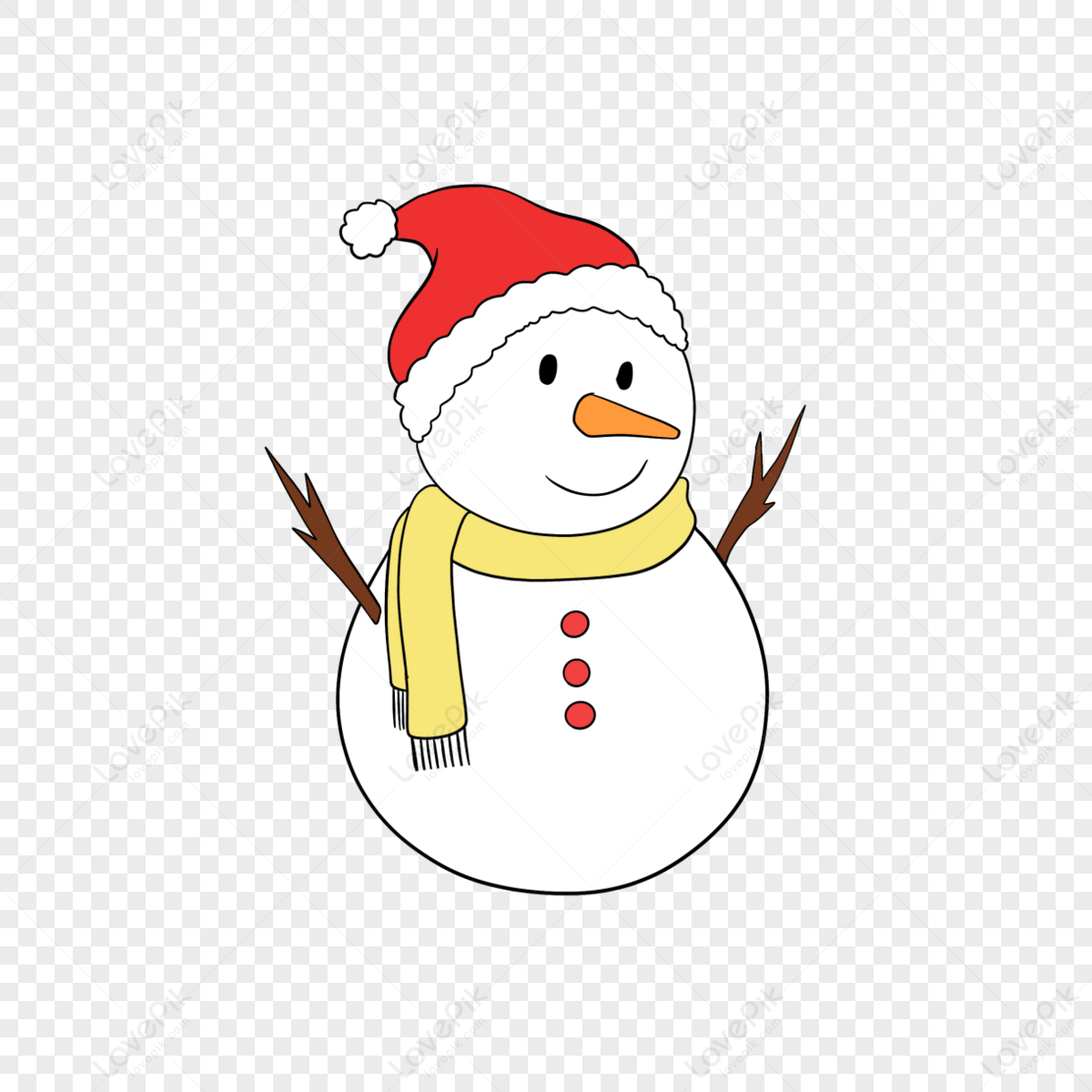 Cartoon Style Snowman Clipart Christmas Snowman,season,cold Free PNG ...