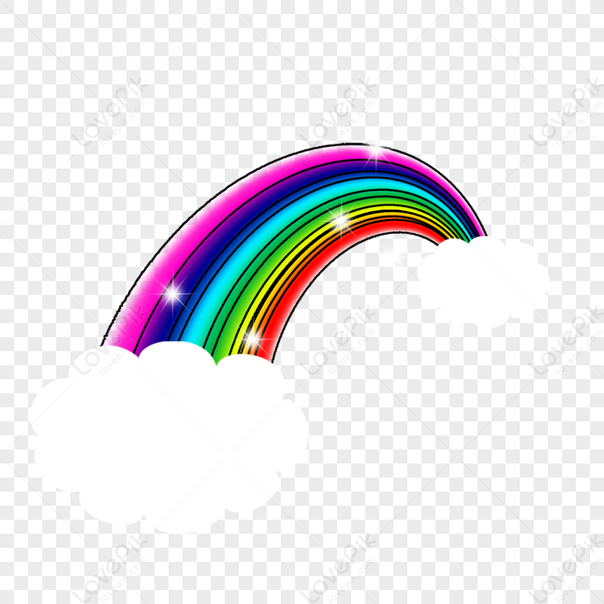 Cute Starry Rainbow Clip Art,sunbeam,blue,cloud PNG Image Free Download ...