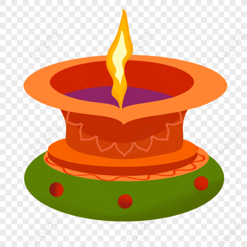 Lampada A Olio Diwali Con Base Verde,pentole,religioso PSD Immagine Gratis, Grafica download su Lovepik