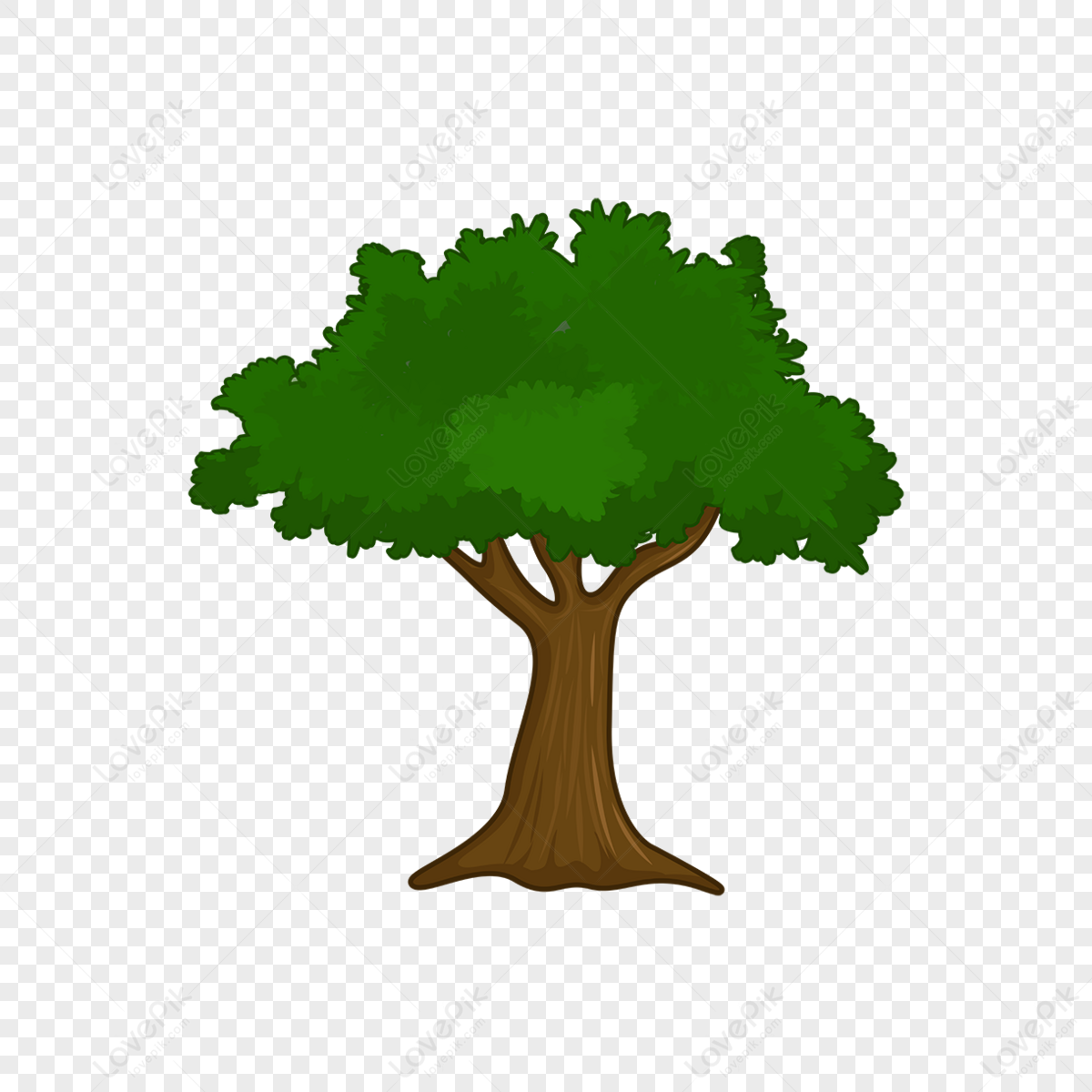 Forest Clipart Material Cartoon Big Tree Illustration Tree Clipart,tree ...