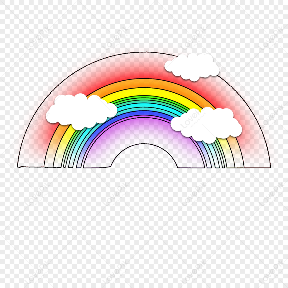 Gradient Fantasy Rainbow Clipart,stylized,dye,bright PNG Picture And ...