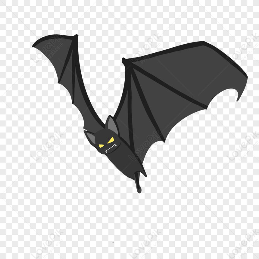 Gray Cartoon Bat With Wings Spread Flying Bat Clipart,domineering Bat ...
