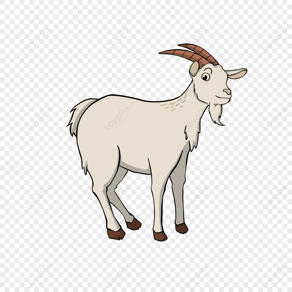 Hand drawn animal illustration cartoon goat clipart,hand in hand illustration,lamb png hd transparent image