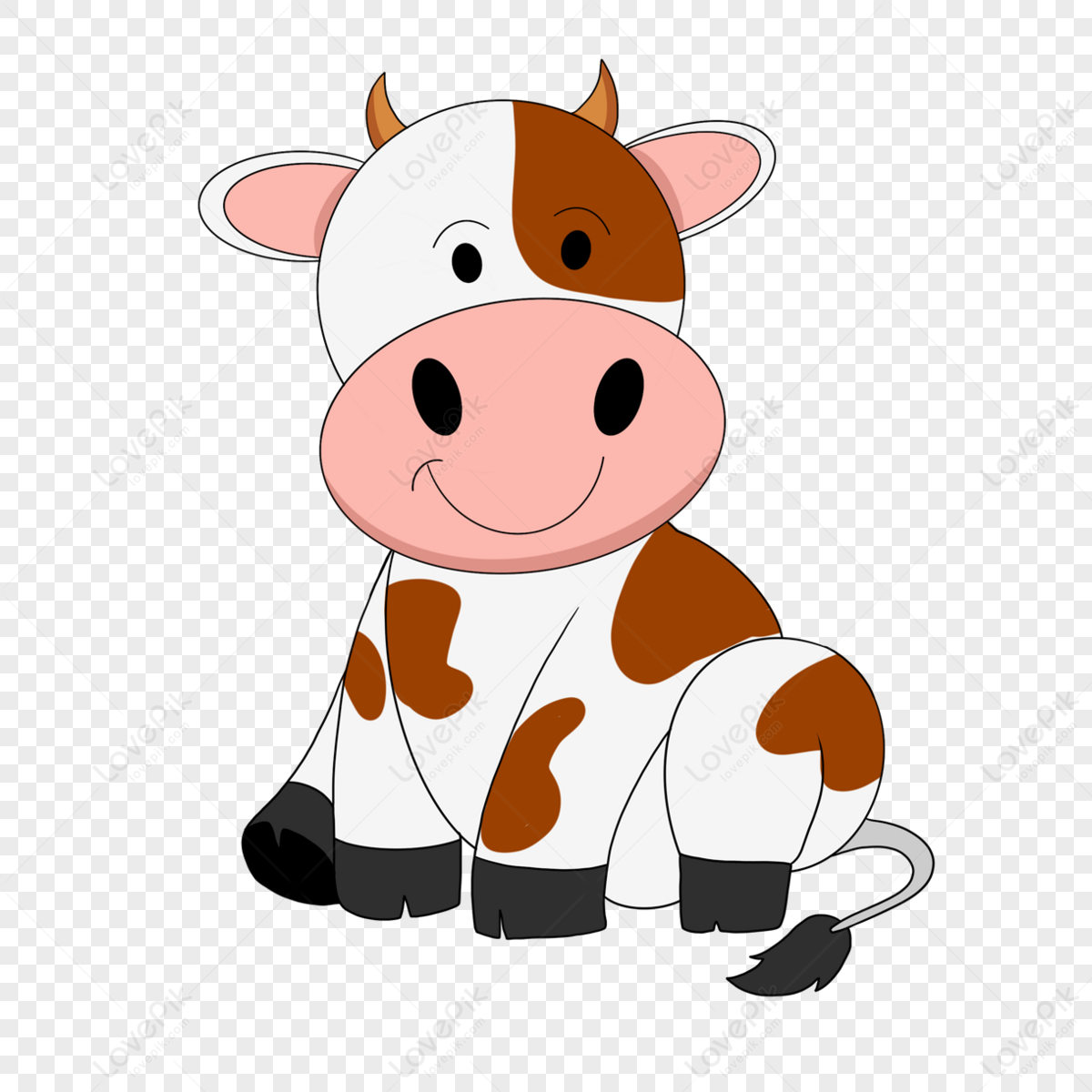 Premium Vector | Cow cartoon chibi style eat sandwich vector