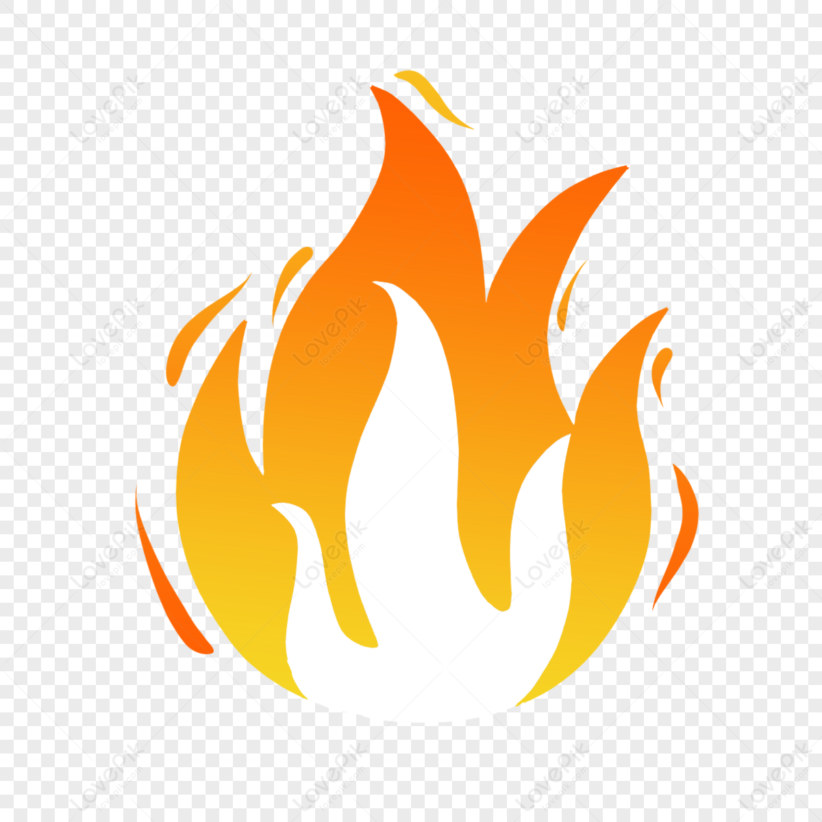 Hand Drawn Cartoon Burning Beating Flame,red Fire,cute Flame PNG White ...