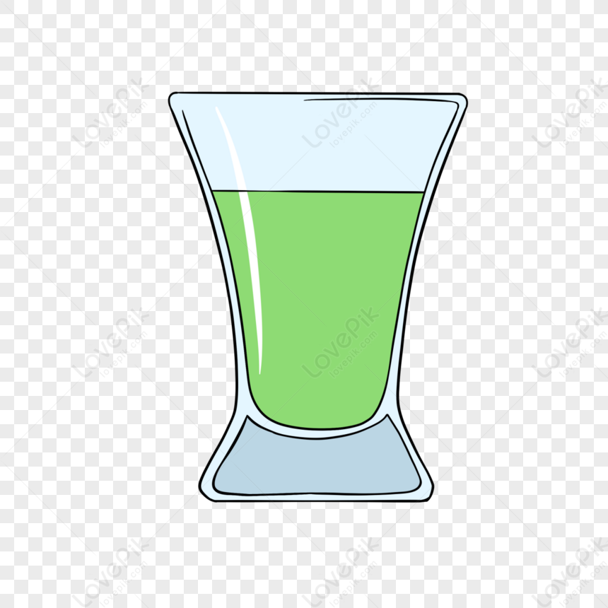 Glass Cups Clipart Transparent PNG Hd, Hand Drawn Cartoon Style